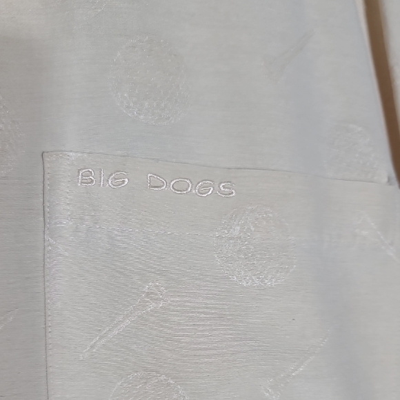 Big Dogs Cream Casual Button Down Shirt with Textured Pattern - Picture 7 of 8